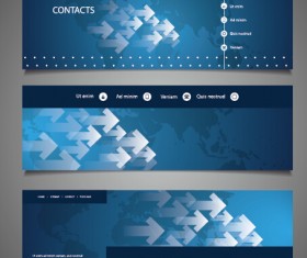 World maps and modern banners vector 06