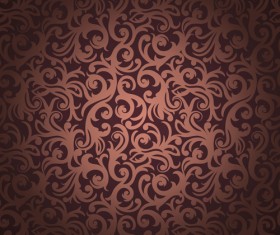 brown floral seamless pattern vector 01