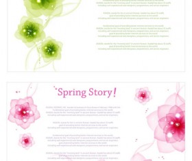 charm spring flower background art vector 01