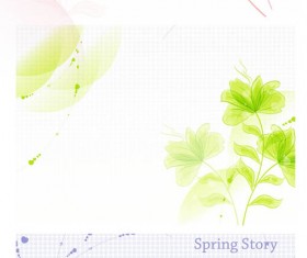 charm spring flower background art vector 02