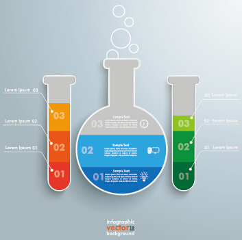 science experiment Infographics vector graphics 01