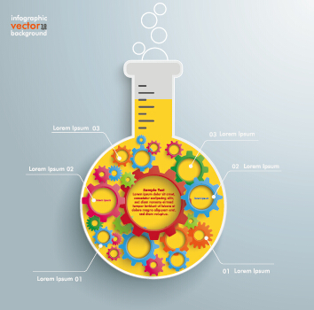 science experiment Infographics vector graphics 05