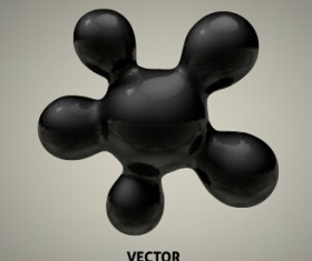 3D molecules spheres illustration vector background 01