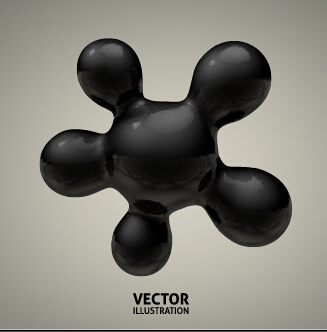 3D molecules spheres illustration vector background 01
