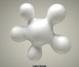 3D molecules spheres illustration vector background 02