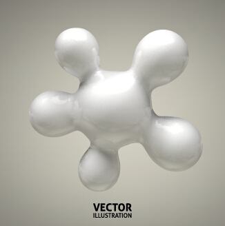 3D molecules spheres illustration vector background 02