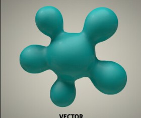 3D molecules spheres illustration vector background 04
