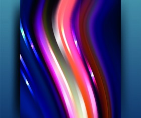 Abstract light rays cover design vector 01