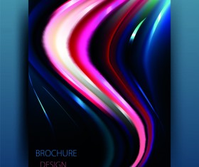 Abstract light rays cover design vector 02