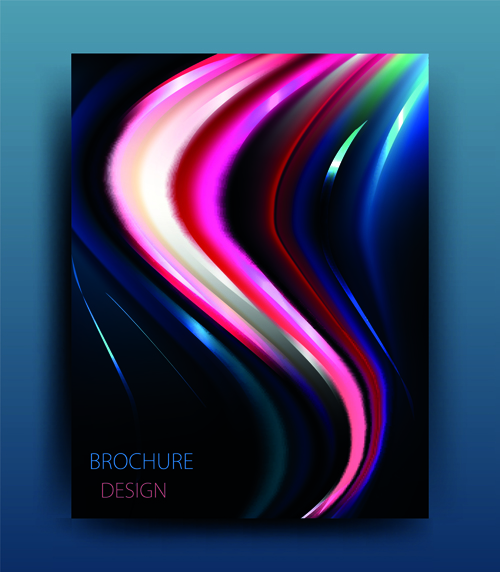 Abstract light rays cover design vector 02