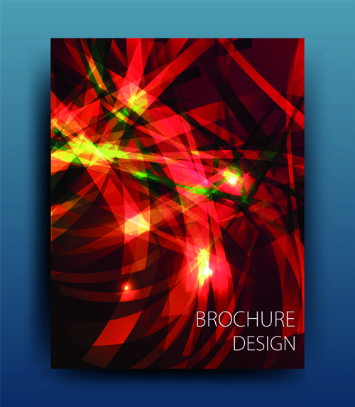 Abstract light rays cover design vector 03