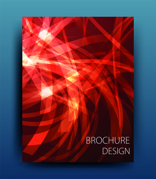 Abstract light rays cover design vector 04