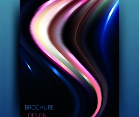 Abstract light rays cover design vector 05