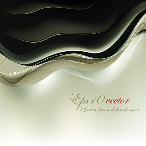 Abstract wave shiny background art vector 04