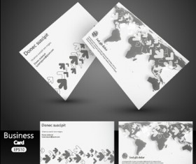 Arrow business cards vector 01