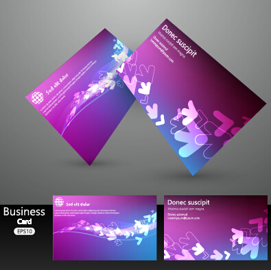 Arrow business cards vector 02