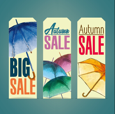 Autumn sale tags design graphics vector 02