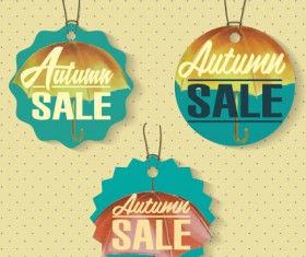 Autumn sale tags design graphics vector 04