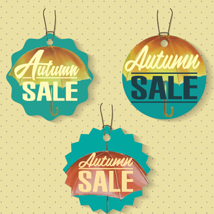 Autumn sale tags design graphics vector 04