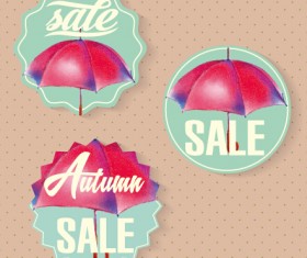 Autumn sale tags design graphics vector 05