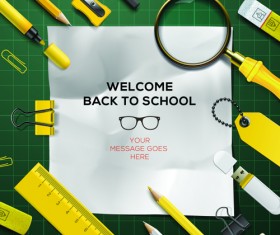 Back to school background graphics vector 02