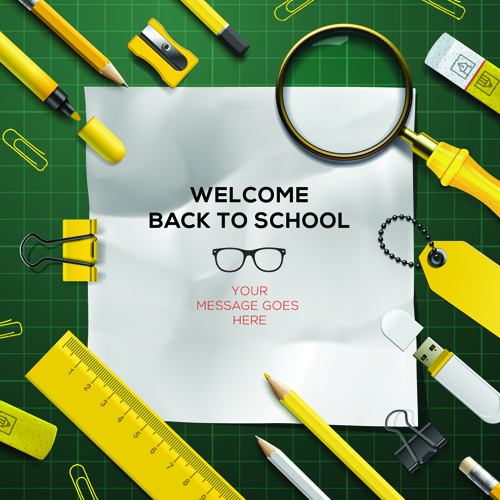 Back to school background graphics vector 02