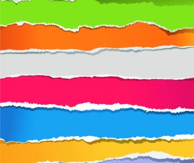 Banner torn paper design elements vector 02