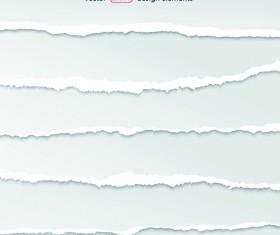 Banner torn paper design elements vector 04