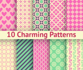 Beautiful decorative pattern seamless vector set 02