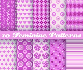 Beautiful decorative pattern seamless vector set 04