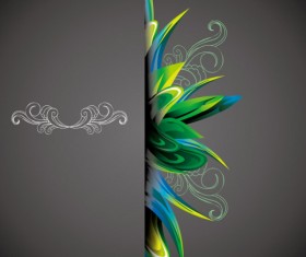 Beautiful retro floral with ornament background