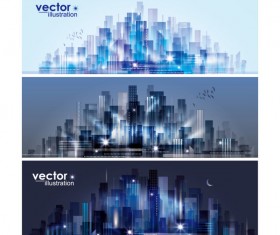 Big city day and night vector