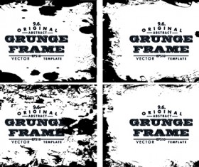 Black grunge frame background graphics vector 03