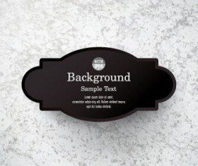 Black label with background vector 02