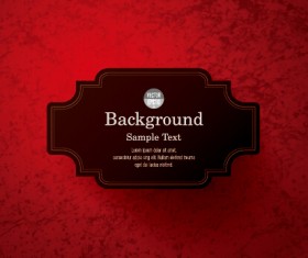 Black label with background vector 03