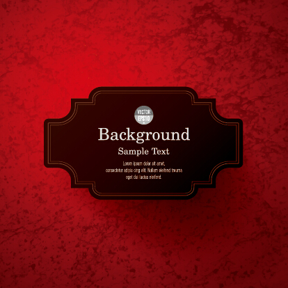 Black label with background vector 03
