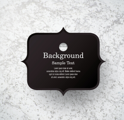 Black label with background vector 04