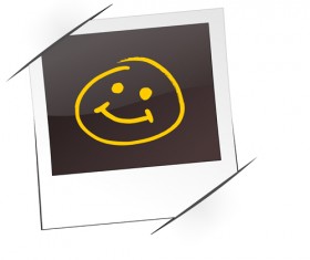 Blank paper with photo frame background