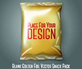 Blank snack package elements vector 01