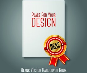 Blank white book objects vector