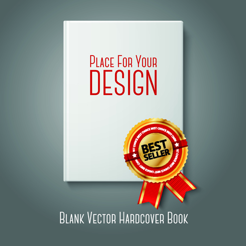 Blank white book objects vector