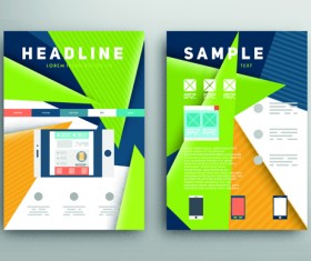 Brochure and flyer two cover design vector 01