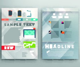 Brochure and flyer two cover design vector 04