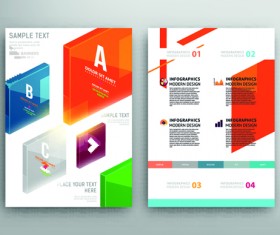 Brochure and flyer two cover design vector 08