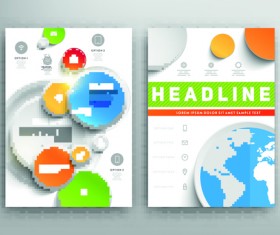 Brochure and flyer two cover design vector 09