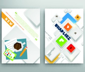 Brochure and flyer two cover design vector 10