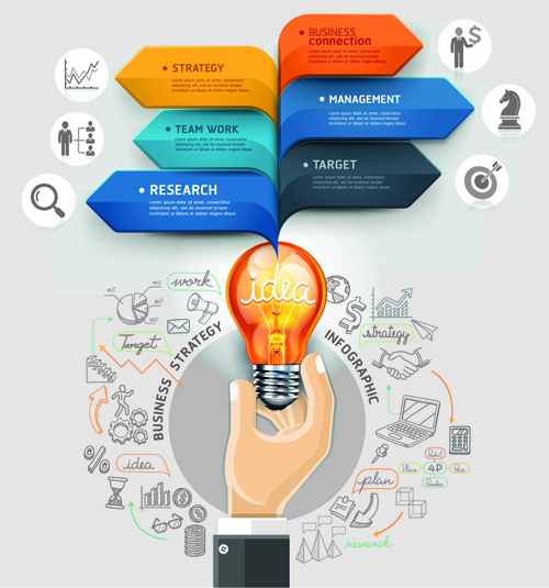 Business Infographic creative design 1987