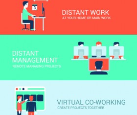 Business banners template material vector 01