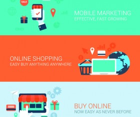 Business banners template material vector 04