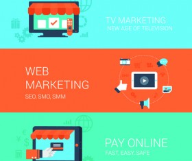 Business banners template material vector 05